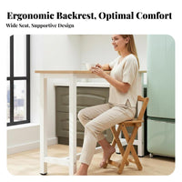 Foldable Folding Bar Stool with Backrest High Chair Minimalist Design Indoor Seating Space-Saving for Apartment Dwellers, Homeowners, occasion personnel