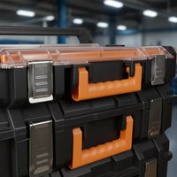 4 Pieces Stackable Tool Box Wheeled Rolling Portable Chest for Craftspeople, Mechanics, Job Site