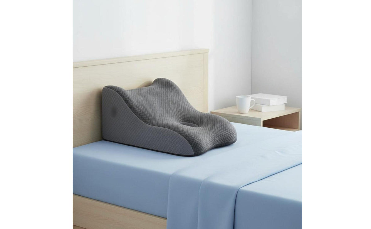 Thick Padded Bed Backrest Cushion Breathable Textile Sofa Back Cushion Memory Foam Bed Rest Pillow for Students, Office Workers, Dorm Room
