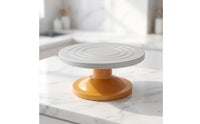 Pottery Turntable with Circular Grooves Guide Circles Rotating Work Surface Smooth Rotation Cake Decorating Turntable for Potters, Sculptors, Kitchen