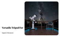 Portable Tele Tripod Non-Slip Feet Bird Watching Tripod 360° Pan Photography Accessory Quick Release Plate for Photographers, Content Creators, Outdoor, Concerts, Travel, Filming