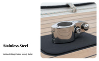 Stainless Steel Tube Clamp Accurately-Cast Cast Boat Cover Tube Clamp Hinged Jaw Slide Aquatic Jaw Slide for Boats