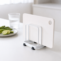Metal Cutting Board Rack, Hygienic Board Storage for 3 Boards, Vertical Storage for Easy Kitchen Access, Minimalist Countertop Drainer