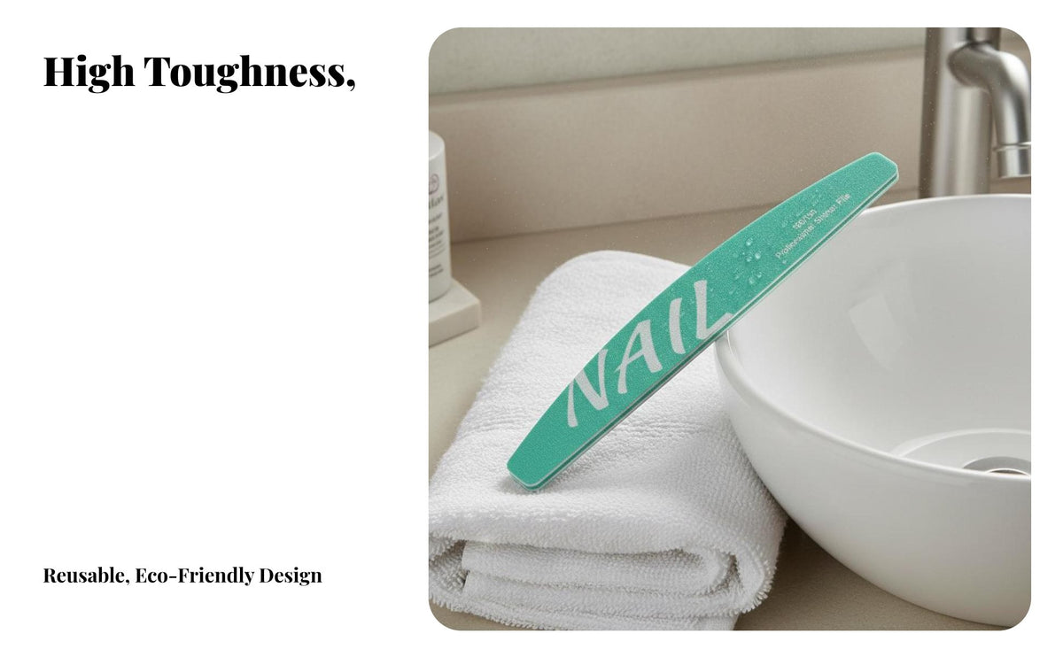 Nail File Washable Nail Shapes, Smooths, and Shines Fingernail Shaping Tool for DIY Manicure Enthusiasts, Beginners, Home, Travel