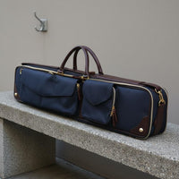 Zipper Closure 7 Hole Cue Bag Portable 7 Slot Cue Case Shoulder Strap Pool Stick Case Padded Protection for Travel, Tournament