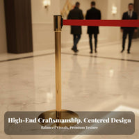 Heavy-Duty Base Retractable Belt Stanchion Long-Lasting Construction Stainless Steel Queue Post Portable Retractable Belt Barrier Non-Slip Bottom for Venue Managers, Security Personnel, Business Owners, Shopping Malls, Exhibition Halls, Retail Shop S