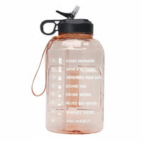 2.2L Water Bottle with Time Marker Wide Mouth Half Gallon Inspirational Water Jug Food Grade Material Drinkware for Fitness Enthusiasts