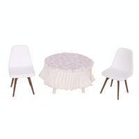 Dollhouse Dining Set Realistic Design Miniature Table and Chair Model Play House plaything/12 Scale Table and Chairs for Diorama