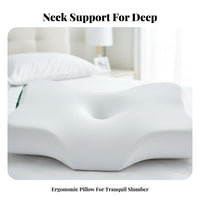Slow Rebound Memory Foam Pillow Breathable Cervical Neck Pillow Widened Surface for Side Sleepers, Students, Nightly Use, Bedroom, Dormitory