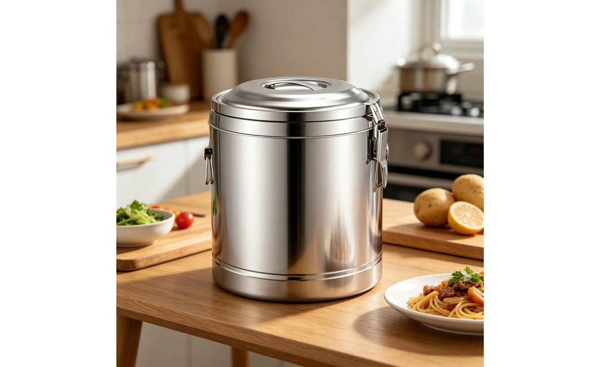 Large Capacity Drink Dispenser with Spigot Multi-Level Insulation Stainless Steel Insulated Barrel Insulated Beverage Dispenser