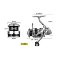 Long-Cast Metal Reel Sealed Reel with Angled Spool left/right Interchangeable Tackle Powerful for Lure Fishing