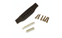 6 String Acoustic Guitar Bridge Kit Slotted Acoustic Guitar Bridge Good Intonation Hardware Easy to Install for Guitarists, Luthier, Instrument Restoration