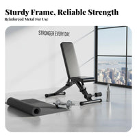 Sit up Bench Versatile Dumbbell Press Bench Space-Saving Strength Training Equipment for Home Gym