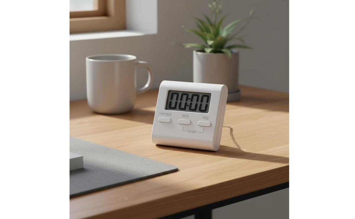 Digital Kitchen Timer Large Digital Screen Display Timekeeper Timer Built-in Stand for Students, Teachers, Cooking, Learning, Office