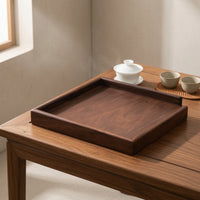 Walnut Wood Tea Evaluation Tray Smooth Tea Tray with Pouring Opening Polished Sturdy