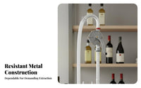 Manual Operation Rotary Drum Pump Resistant Liquid move Tool adaptable Detachable Design for Mechanics, Home beverage makers, Workshop workers, Garage, Warehouse, Kitchen, Farm