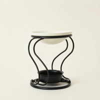 Candle Holder with Dish Compact Iron Candle Holder Centerpiece Tabletop Decor Black for, Bedside Table