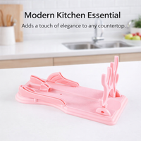 Easy Clean Three-Tier Kitchen Utensil Organizer for Chefs, Stable Countertop Storage Rack with a Compact Footprint for Any Apartment