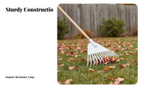 Heavy Duty Rake Versatile Heavy Duty Yard Rake Reinforced Tines Gardening Tool for Gardeners, Farmers, Farm