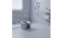 Freestanding Toilet Chair with U-Shaped Seat Easy-to-Clean Molded Bathroom Stool Sturdy Commode Portable for Seniors