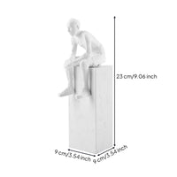 Subtle Beauty Figure Statue Artistic Sitting Figure Statue Minimalist Figurine for Study, Sales Office