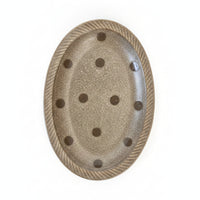 Oval Serving Plate Elegant Speckled Plate Handcrafted Dishware for Dessert, Coffee Break