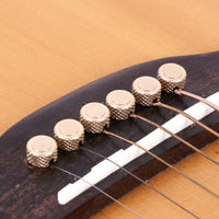 6 Pieces Bridge Pins with Storage Box Tapered Acoustic Guitar Bridge Pins Stable Hardware for Guitarists