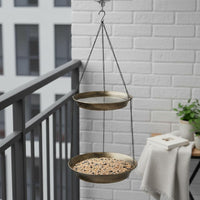 Multifunction Hanging Bird Bath Removable Metal Bird Bath Multipurpose Garden Decor Easy to Hang for Backyard, Patio