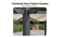 Garden Grape Trellis Weather-Resistant Aluminum Frame Pergola Water Outdoor Shelter for Homeowners, Gardeners