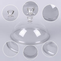 Acrylic Round Food Cover Dustproof Plastic Dish Cover Fresh-keeping Transparent Bowl Lid Pastry Cover