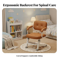 Comfortable Cushion Adjustable Kids Study Chair Stable Base Ergonomic Student Desk Chair Sturdy Construction Height Adjustable Lifting Seat High-Density Foam for Students, Girls, Teenagers, Writing, Homework, Studying, Bedroom