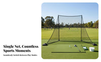 2 Pieces Multifunctional Golf Side Net Indoor and Outdoor Use Golf Barrier Net Thickened Edges Sports Training Equipment Versatile for Athletes, Professional Players, Beginners, Garage, Home, Practice Field