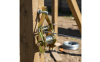 Galvanized Metal Wire Tensioner Anti-Corrosion Wire Tensioner with Gear Long-Lasting Tightener Sturdy for Trellis