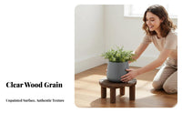 adaptable Round Wooden Riser Natural Wood Texture Round Floor Riser long-lasting Sturdy Plant Stand Traditional and traditional design for aquatic tank hobbyists, Interior Decorators, Gift Givers, Living Room, Balcony, outdoordoor, Entryentry