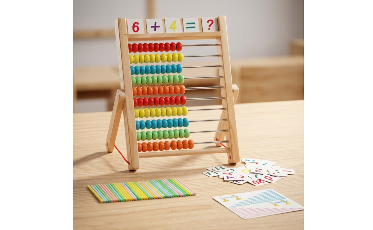Wooden Abacus Educational Abacus Calculation Frame Hands-on Learning Hands-on for Preschoolers, Home Learning, Preschool