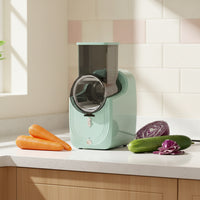 Stainless Steel Electric Vegetable Cutter Detachable Electric Vegetable Slicing Tool Countertop Shredder Removable for Meal Prep