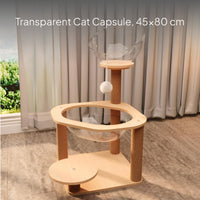 Cat Tree Tower with Space Capsule Condo and Scratching Post