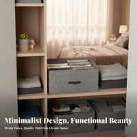 Space Saving Foldable Clothes Organizer Compartmentalized Clothes Organizer Box Multi-Purpose Use for Students, Closet, Dormitory, Dorm Room