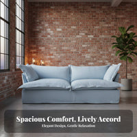 frill Skirt Sofa Apartment Size Couch with frilld Skirt exceptionally soft Loveseat for Young Adults, residents, Living Room, Lounge Area, Bedroom
