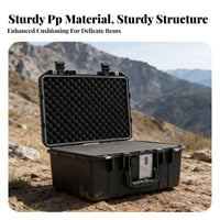 Shock-Resistant Waterproof Hard Case Dustproof Instrument Protection Box Heavy-Duty for Professionals, Technicians, Transportation, Boating
