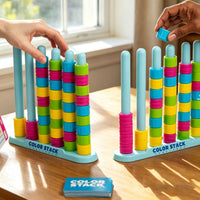 Bright Colors Color Sorting Game Includes Cards Hoop Stacking Game Instruction Manual Color Sorting Board Small Rectangular