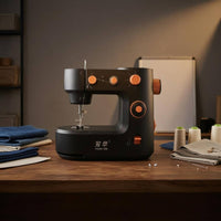 Compact Mini Sewing Machine Exposed Arm Portable Sewing Machine Built-in Needle Area Household Tool Control Knobs