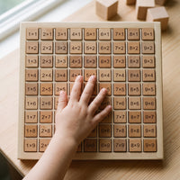 Wooden Multiplication Board Montessori Math Toy for Kids Early Education