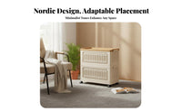 Collapsible Rolling Crate Foldable Storage Bin Large Capacity for Living Room