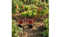 Fruit Picking Cart Tubular Frame Vegetable Picking Wire Structure Grid Garden Tool for Gardens
