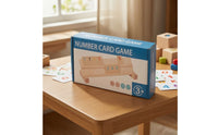 Tabletop Number Flip Tile Game Natural Wood Wooden Game with Sand Timer Screenscreen-Independent Toy Easy for Children, Preschoolers, Toddlers, Classroom, Homeschool, Playroom