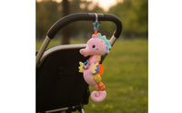 Soft Seahorse Cuddly Sensory Toy with Textured Fabrics Child-Safe for Infants