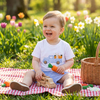 T-Shirt and Shorts Set Skin-Friendly Boys Easter Outfit Elastic Waist Striped Shorts and Tee Set for Young Children, Infants, Summer, Holiday Party