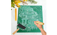 Stamp Carving Kit Handmade Linocut Kit Compact for Home, School, Artists