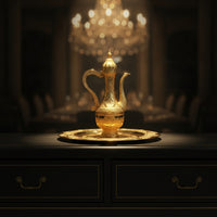 Decorative Teapot Gold Decor Ornate for Coffee Table